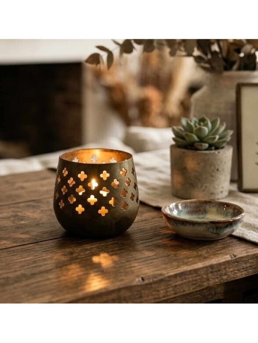 Brass votive holder